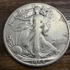 1944-D Walking Liberty Half Dollar Actual Coin Great Details picture
