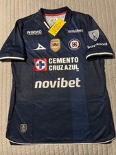 PIRMA  CRUZ AZUL MEN'S JERSEY ALTERNATIVO  26/27 ORIGINAL CON PARCHES INCLUIDOS picture