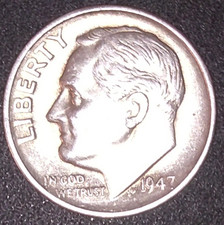 1947-S ROOSEVELT SILVER DIME 10C picture