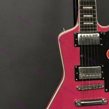 Solid Electric Guitar Stainless Rounded Fret Edge Sparkling Prink  picture