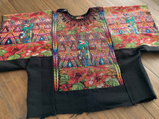 GORGEOUS Vintage Guatemalan Huipil Traditional Handwoven and hand Embroidered picture