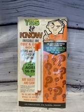 Vintage 1970’s Yes & Know Road Trip Invisible Ink Game And Quiz Book 14-114 Lee picture