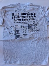 Vintage 2001 Eric Burdon Multi-Signed 60th Birthday Celebration Concert T-Shirt picture