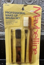 NOS Vtg 1980 Maybelline Professional Make-up Brush Set 4 Piece Brush Set #375BK picture