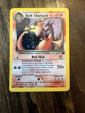 Pokemon TCG Dark Charizard 4/82 Team Rocket 2000 SWIRL picture