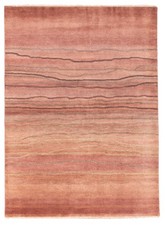 Traditional Salmon Hand-knotted Area Rug 5'0