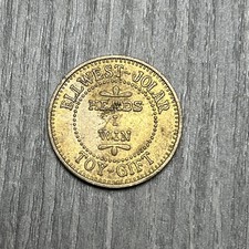 Vintage Ellwest Jolar Amusement Token Heads I Win Tails I Lose Coin Arcade picture