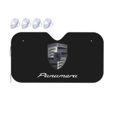 Porsche Windshield Sunshade Visor Protector Keep Vehicle Cool Size M Black picture
