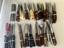 You Choose Vintg Serrated Steak Knive Sets Wooden Handles Stainless Steel Japan picture