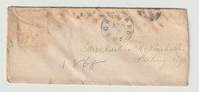 1868 Portland ME to Sterling MA Cover 3c Washington Fancy Cancel Newhall picture