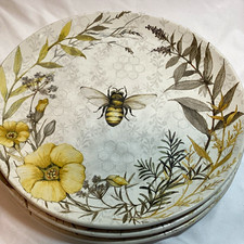 Set 3 Certified International Susan Winget Bee Floral 11” Dinner Plate picture