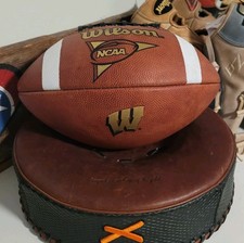 Authentic Wilson 1001 NCAA AFCA Wisconsin Badgers Team Issued Football picture