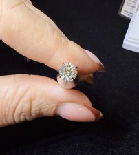 0.50 Ct Natural Very Light Yellow Diamond Round I1 Very Good Certified 0.50ct picture