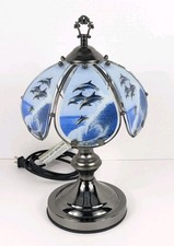 OK Lighting Vintage Touch Lamp Dolphin Design Table Touch Lamp 14.5