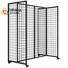 Grid Wall Panels, with Wheels,4x5.5Ft Gridwall Panel Display Black picture