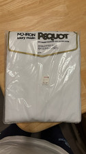 NEW Vintage Double Bed Sheet Pequot Percale White USA Deadstock NOS picture