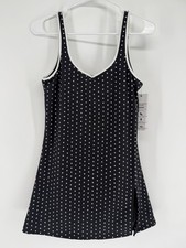 NEW Glyder Sculpt Dress Black/White Polka Dot Lined Activewear Tennis Medium picture