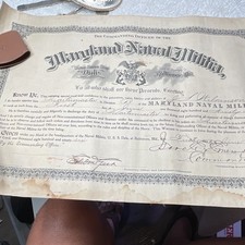 Maryland Naval Militia USS Dale Quartermaster Appointment 1896 picture