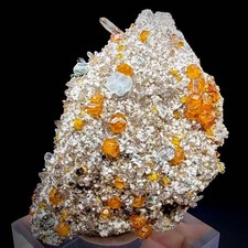 Natural Transparent Smoke Quartz & Fluorite & Mandarin Garnet & FeldsparSpecimen picture