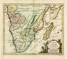 Antique Map-Congo Angola and South Africa-Dussy & Arrivet-Vaugondy-ca. 1780 picture