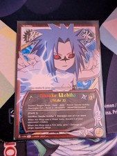Bandai Naruto CCG Sasuke Uchiha (State 2) TP3 1st Ed SR Foil #1194 8/4 picture