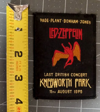 RARE Vintage Led Zeppelin Last British Concert Knebworth Park 1979 Woven Patch picture