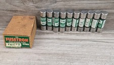 Box of 10 Bussman Fusetron FNM-12 FNM12 FNM 12A Time Delay Fuses New Old Stock picture