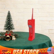 Vintage Retro Brick Cell Phone Prop Red Iron Model 1980s 90s Desk Decor picture