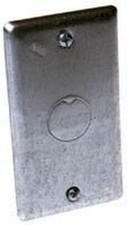 Raco 861 Hubbell Raco Single Gang Blank Wallplate With Knock Out picture