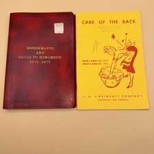 Vintage 1971-1972 Assignments and Dates to Remember Book & Care of the Back Book picture