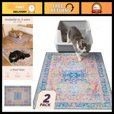 Large Cat Litter Mat, Litter Box Mat Set, 36x48, Marmalade Sunshine, 2 Pack picture