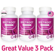 3Pcs Organic Rosabella Beet Root Natural Energy Boost Blood Pressure 60 Capsules picture