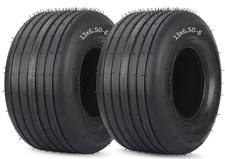 GICOOL 2Pk 13x5.00-6 Lawn Mower Tire, 13x5-6 Straight Rib Tread Tubeless Tyres picture