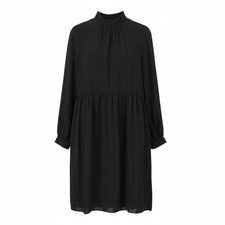 FRANSA Mastri 1 Women Dress S Black Loose Mock Neck Long Sleeve Knee-Length * picture