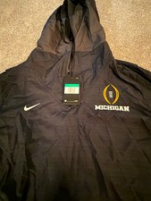 Nike, CFP Michigan Wolverines Football Hooded Jacket Black Men's Size XL picture