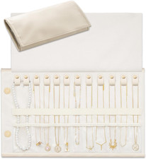 Lolalet Travel Necklace Organizer, Tangle-Free Necklace Case for Travel, Leather picture