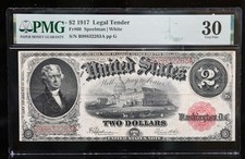 1917 $2 Two Dollars Fr.60 Legal Tender 
