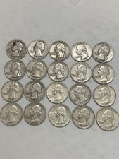Washington 90% Silver Quarters Lot of 20 1950’s -1964 Fast Shipping picture