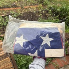 NIB Vintage 50 Star Militar American Flag Sewn Stars 6’x9’6” New Check picture