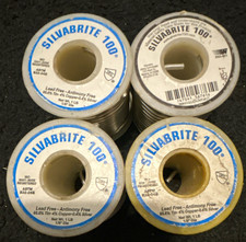 Silvabrite 100 Lead-Free Solder Wire 1/8 in 1 lb Spool MPN 567610 4.75lbs picture