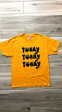 Hanes Vintage 1990s The Who Tommy Band Graphic Tee Orange Short Sleeve Size L picture
