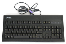 Vintage Dell AT101W Black PS/2 Keyboard - Alps SKCM Black - Tested & Working picture
