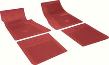 1967-69 Camaro 1968-74 Chevy II Nova Bow Tie Floor Mat Set Red 4 Piece Set picture