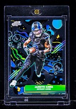 Jahmyr Gibbs RARE SPACE CHROME CARD Detroit Lions RB 2025 Topps Chrome Cosmic picture