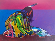 John Nieto Prayer for Return of the Buffalo S/N  COA Serigraph picture