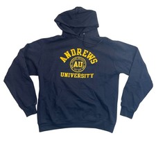 Champion Andrews University Hoodie Navy Blue Large picture