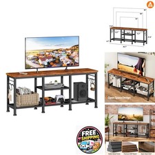 Furologee TV Stand Entertainment Center Rustic Brown picture