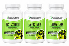 NaturalSlim Testosterin Men's Supplement Testofen 180 Capsules 3 Pack 540 Total picture