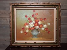 Amazing Large Floral Oil On Cavnas Painting By American Artist Robert Cox picture