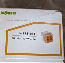 1700 Pcs NEW Bulk WAGO 773-164 Wall-Nuts 4-Conductor Push Wire Connector picture